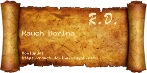 Rauch Dorina névjegykártya